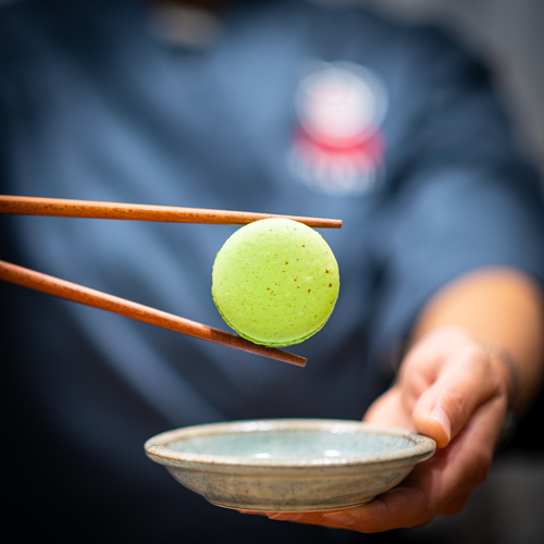 oryza sushi macaron thé vert matcha