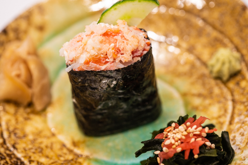 oryza sushi gunkan maki crabe